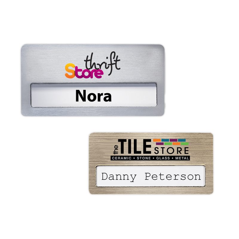 Atlanta-Reusable-Vogue-Name-Badge-Standard-Size-3-x-1-12-ATV05 Custom Atlanta Reusable Vogue Name Badge (Standard Size 3" x 1-1/2")
