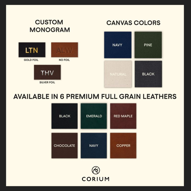 Custom Canvas Leather Dopp Kit | Full Grain Leather | Made in USA - 1
