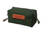 Custom Canvas Small Dopp Kit with Brass Clip | Full Grain Leather | Made in USA
