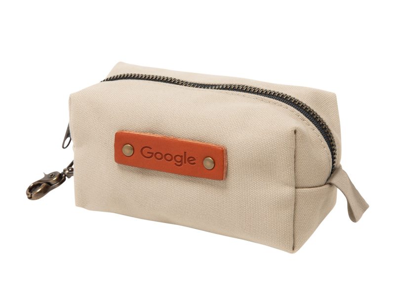 Custom Canvas Small Dopp Kit with Brass Clip | Full Grain Leather | Made in USA - 5