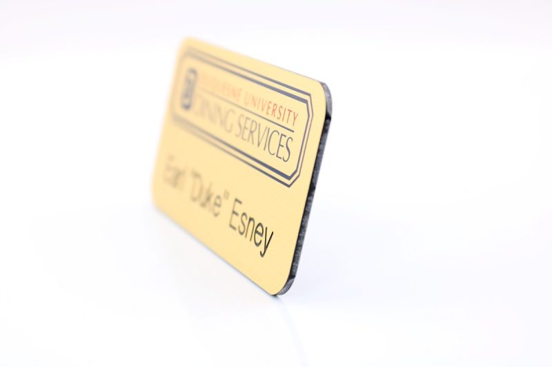 Custom Chaos Full Color Plastic Name Badge (1"x3") - 2