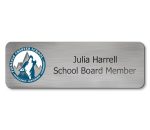 Custom Chaos Full Color Plastic Name Badge (1"x3") - 3