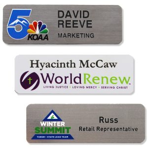 Custom Chaos Full Color Plastic Name Badge (1"x3")