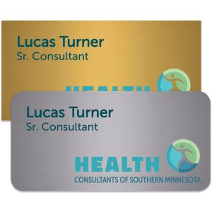 Custom Charleston Plastic Express Name Badge (Standard Size 1-1/2" x 3")