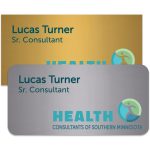 Custom Charleston Plastic Name Badge (Standard Size 1-1/2" x 3")