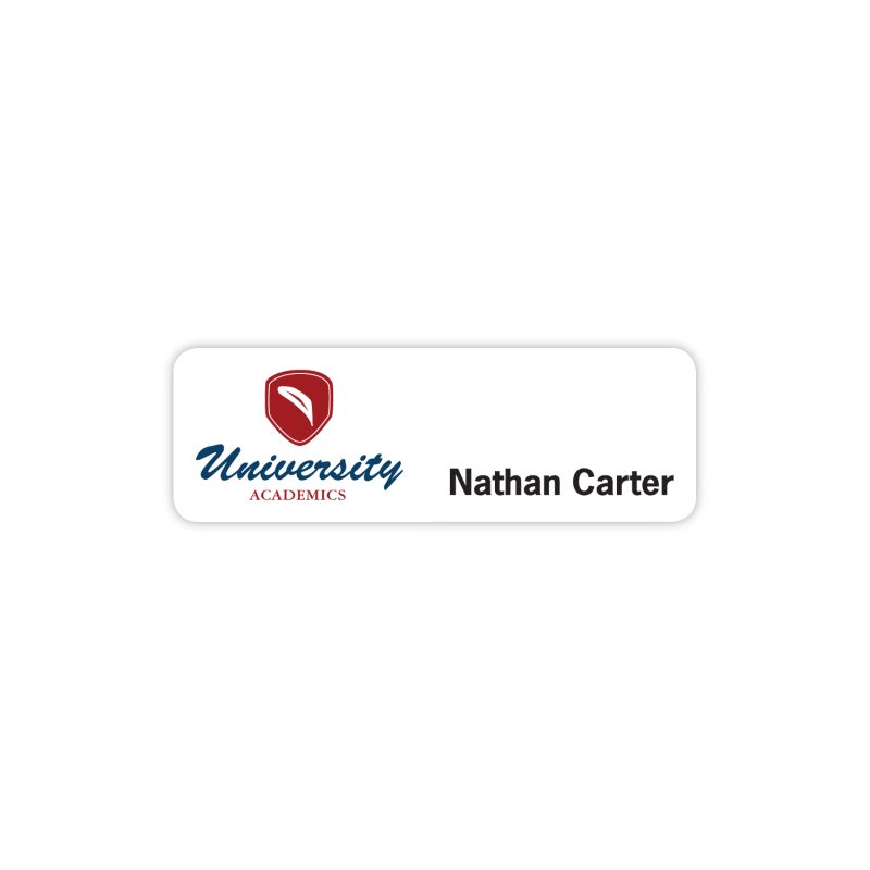 Custom Chicago Plastic Standard Name Badge (Standard Size 1" x 3")
