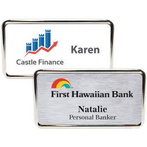 Custom Columbus Express Metal Name Badge (standard 3 x 1-5/8)