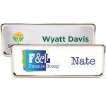 Custom Columbus Express Metal Name Badge (standard 3 x 1)