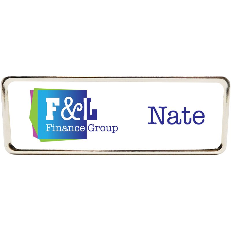 Custom Columbus Express Metal Name Badge (standard 3 x 1) - 2