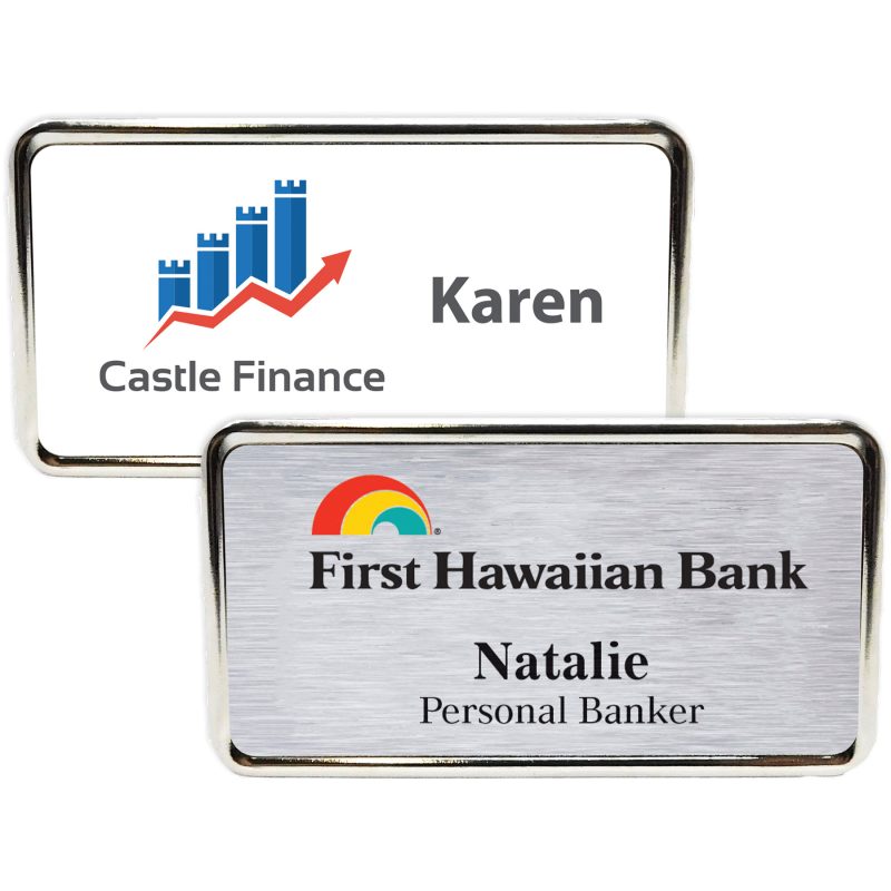 Custom Columbus Metal Name Badge (standard 3 x 1-5/8)