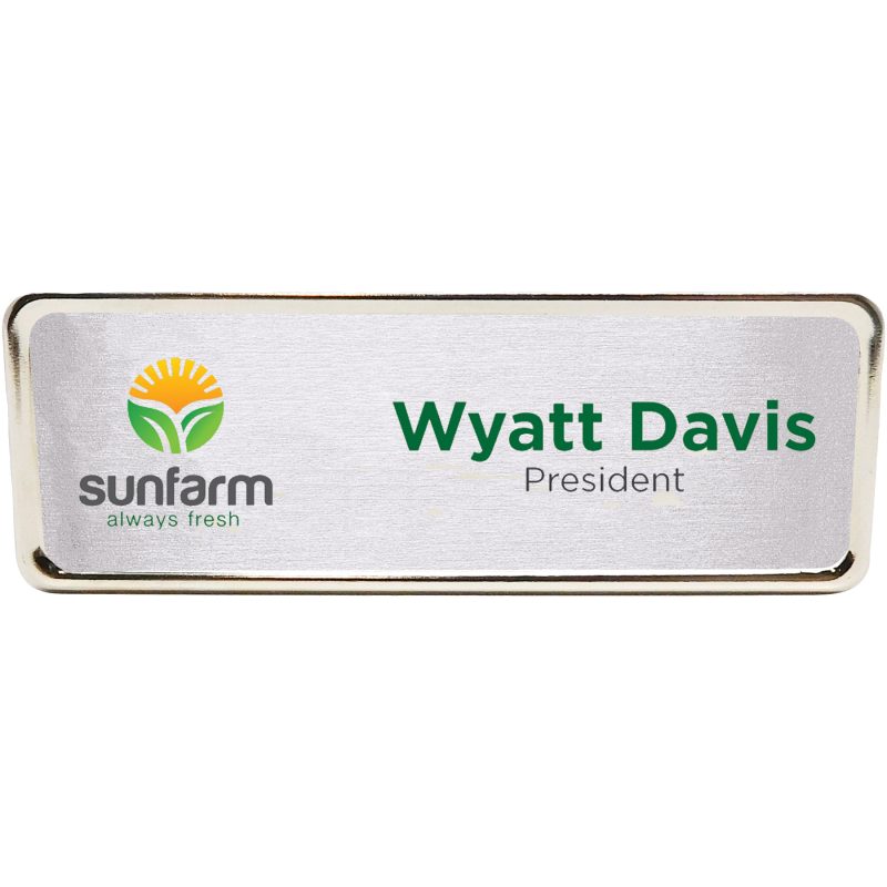 Custom Columbus Metal Name Badge (standard 3 x 1) - 1