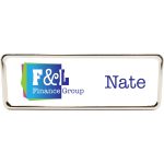 Custom Columbus Metal Name Badge (standard 3 x 1) - 2