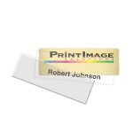 Custom Complete Click-It Reusable Name Badge (Standard Size 1" x 3")