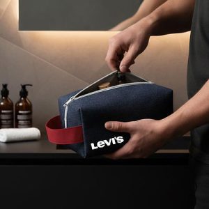 Custom Denim Dopp Kit