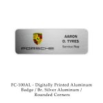 Custom Digital Full Color Aluminum Name Badge - 1