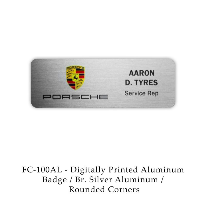 Custom Digital Full Color Aluminum Name Badge - 1