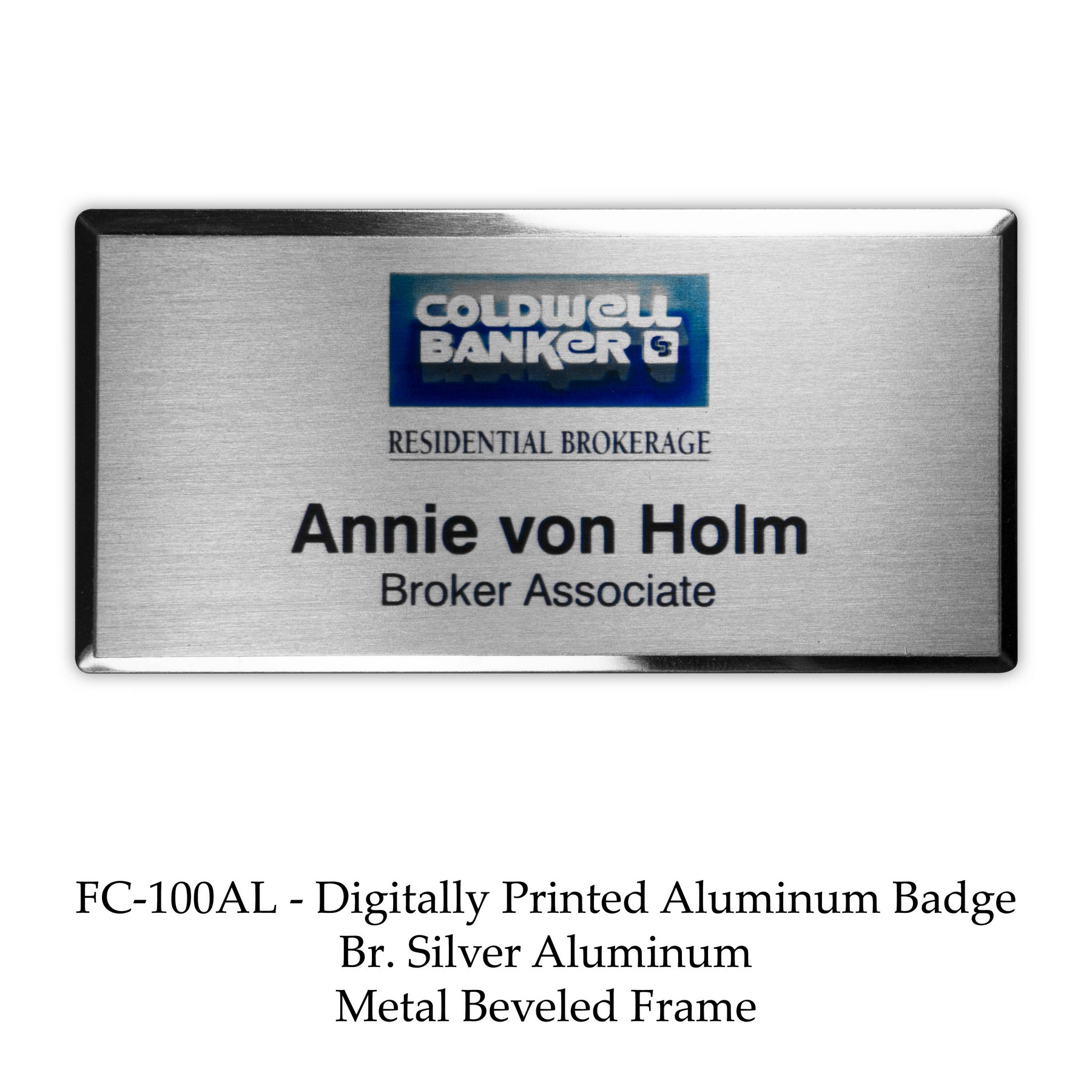 Custom Digital Full Color Aluminum Name Badge - 3
