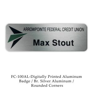 Custom Digital Full Color Aluminum Name Badge