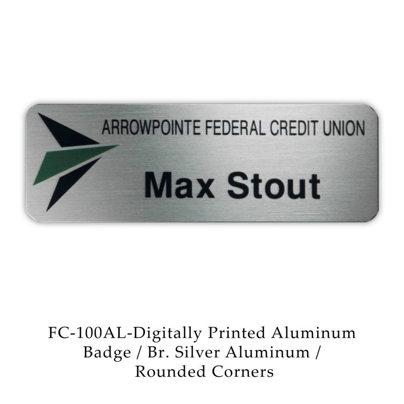 Custom Digital Full Color Aluminum Name Badge