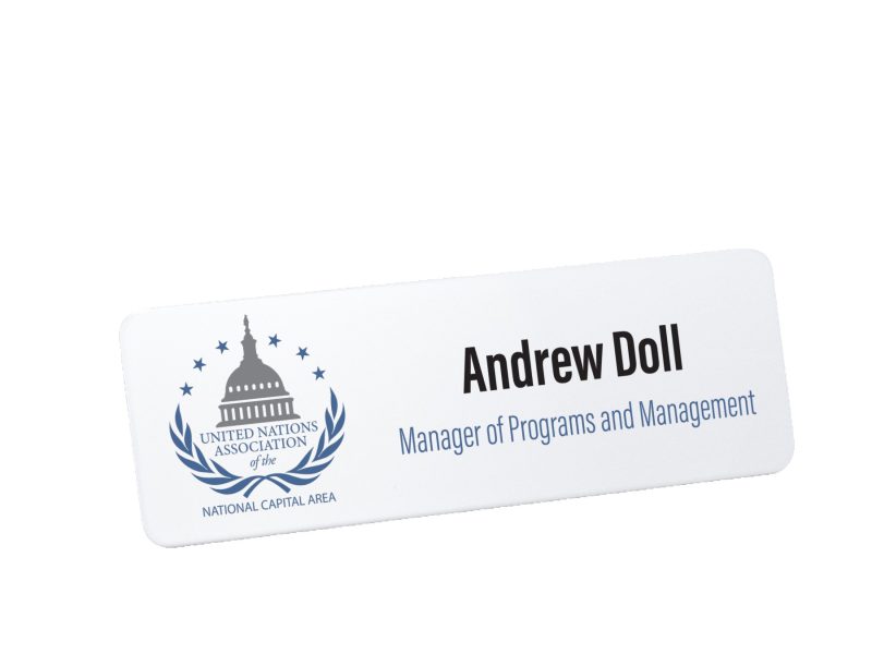 Custom Digitally Printed Metal Name Badge - 2