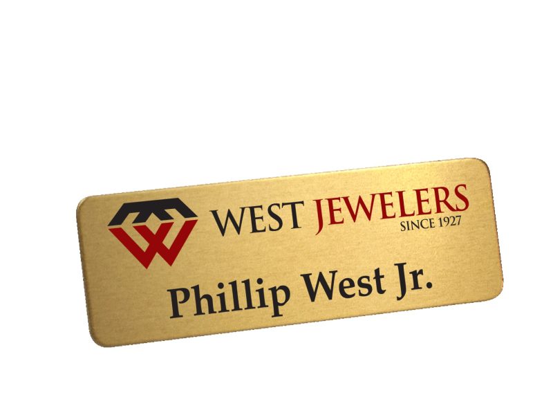 Custom Digitally Printed Metal Name Badge - 3