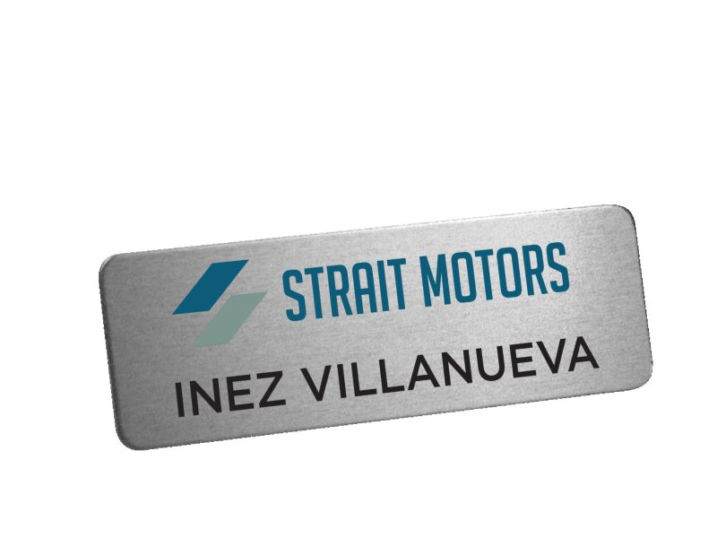 Custom Digitally Printed Metal Name Badge - 4