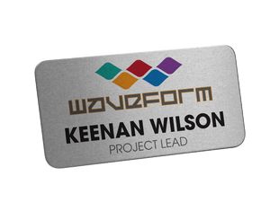 Custom Digitally Printed Metal Name Badge