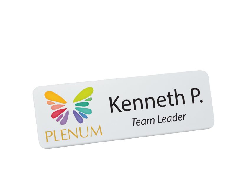 Custom Digitally Printed Plastic Name Badge - 2