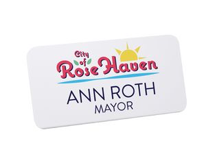 Custom Digitally Printed Plastic Name Badge