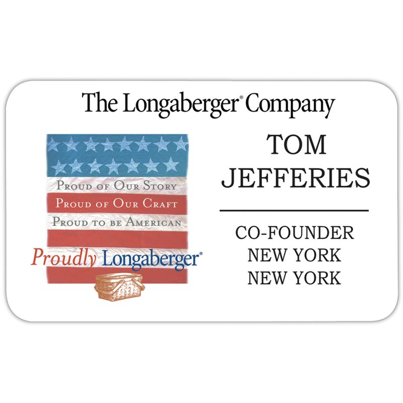 Fort-Worth-Plastic-Name-Badge-6-9-Sq-In-FTW09 Custom Fort Worth Plastic Name Badge: 6-9 Sq In