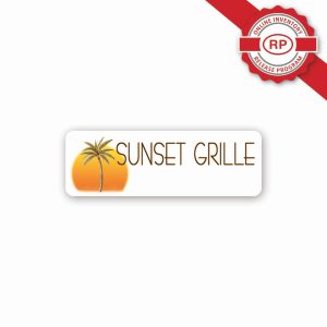 Custom Full Color 50 Mil Name Badge (1"X3") Rectangle