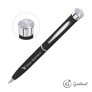 Custom Garland Color Matte Emblem Twist Ballpoint Pen - Chrome