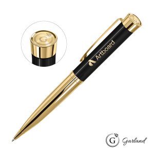 Custom Garland Executive Emblem Monogram Twist Pen - Gold