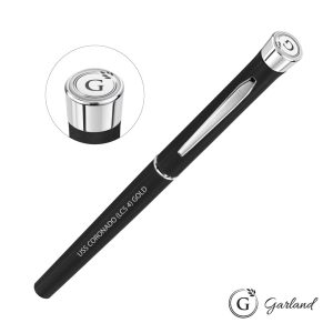 Custom Garland Tactical Textured Rollerball Pen - Chrome