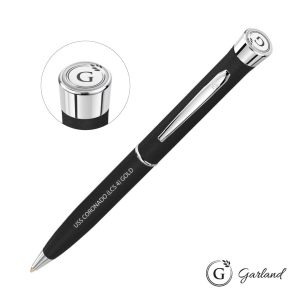Custom Garland Tactical Textured Twist Pen - Chrome