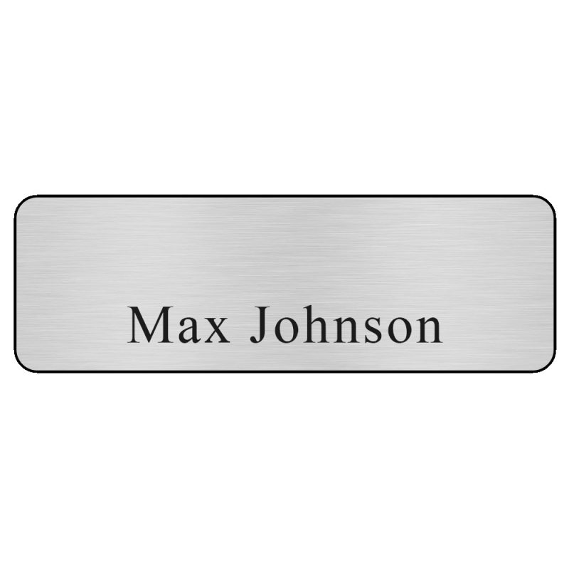 Custom Hollywood Plastic Name Badge (Standard Size 1" x 3") - 1