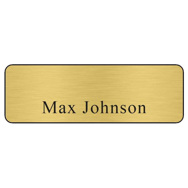 Custom Hollywood Plastic Name Badge (Standard Size 1" x 3") - 3