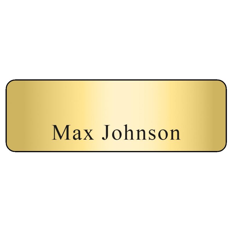 Custom Hollywood Plastic Name Badge (Standard Size 1" x 3") - 7