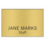 Custom Hollywood Plastic Name Badge (Standard Size 2" x 3") - 3