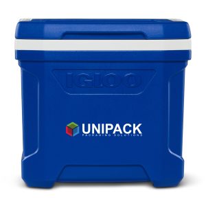 Custom Igloo Profile II 16 Qt Cooler - White-Majestic Blue