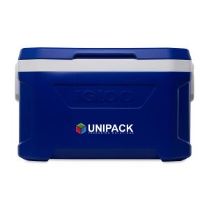 Custom Igloo Profile II 50 Qt Cooler - White-Majestic Blue