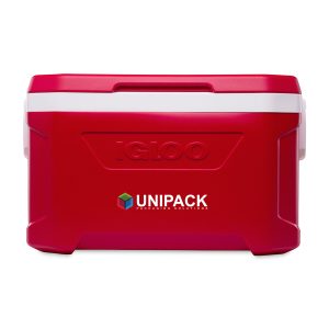 Custom Igloo Profile II 50 Qt Cooler - White-Red Star