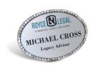 Custom Jeweled Frame Name Badge