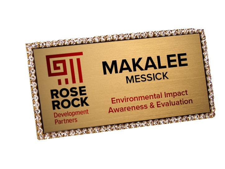 Custom Jeweled Frame Name Badge - 3