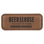 Custom Lane Leatherette Name Tag 3.25x1.25"