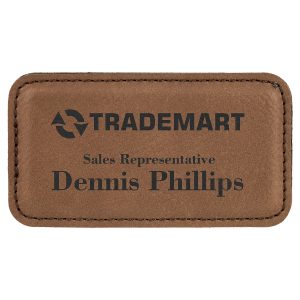Custom Lane Leatherette Name Tag 3.25x1.75"