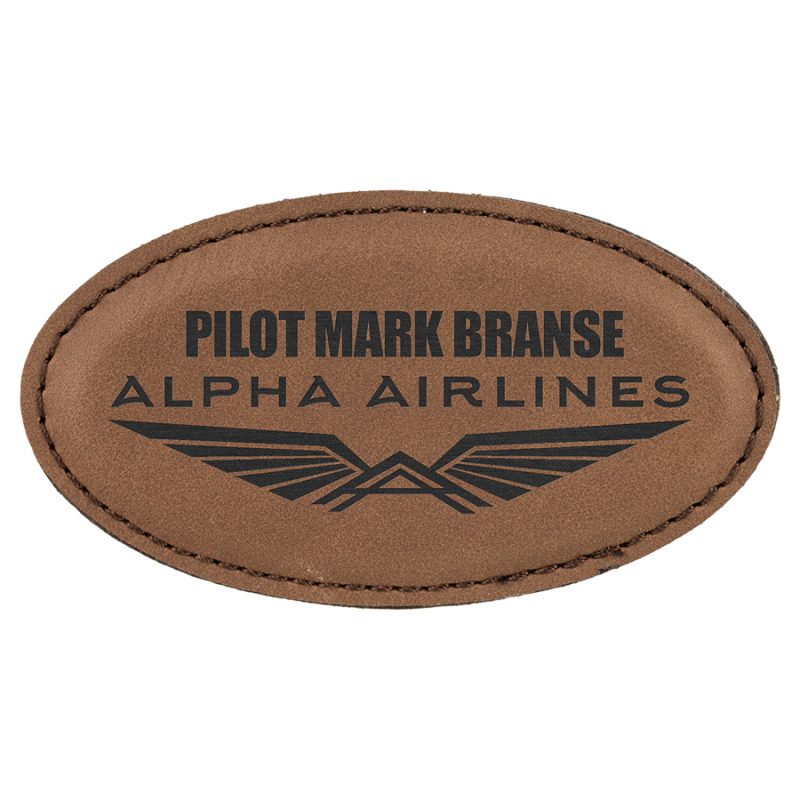 Lane-Leatherette-Oval-Name-Tag-325x175-PS-LTAG3 Custom Lane Leatherette Oval Name Tag 3.25x1.75"