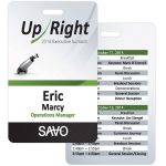 Custom Memphis Plastic Event Name Badge: 2-1/8" x 3-3/8" Vertical