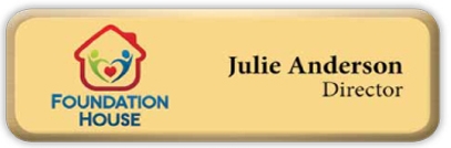 Custom Metal Name Badge (Standard Size 1" x 3")
