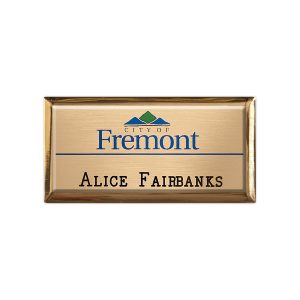 Custom New York Executive Metal Name Badge (Standard Size 1-1/2" x 3")